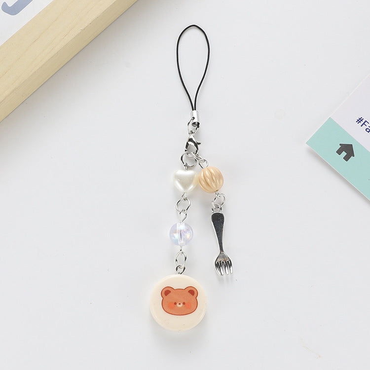 Wholesale Tableware Beaded Lanyard Keychain