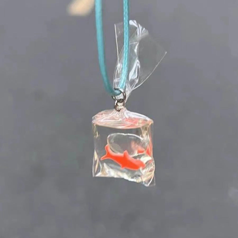 Wholesale creative cute goldfish necklace