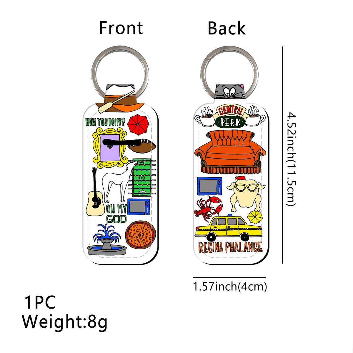 Wholesale 6pcs  Cartoon Protective Case Keychain Lipstick Case Keychain