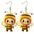 Wholesale acrylic flat cartoon bee earrings
