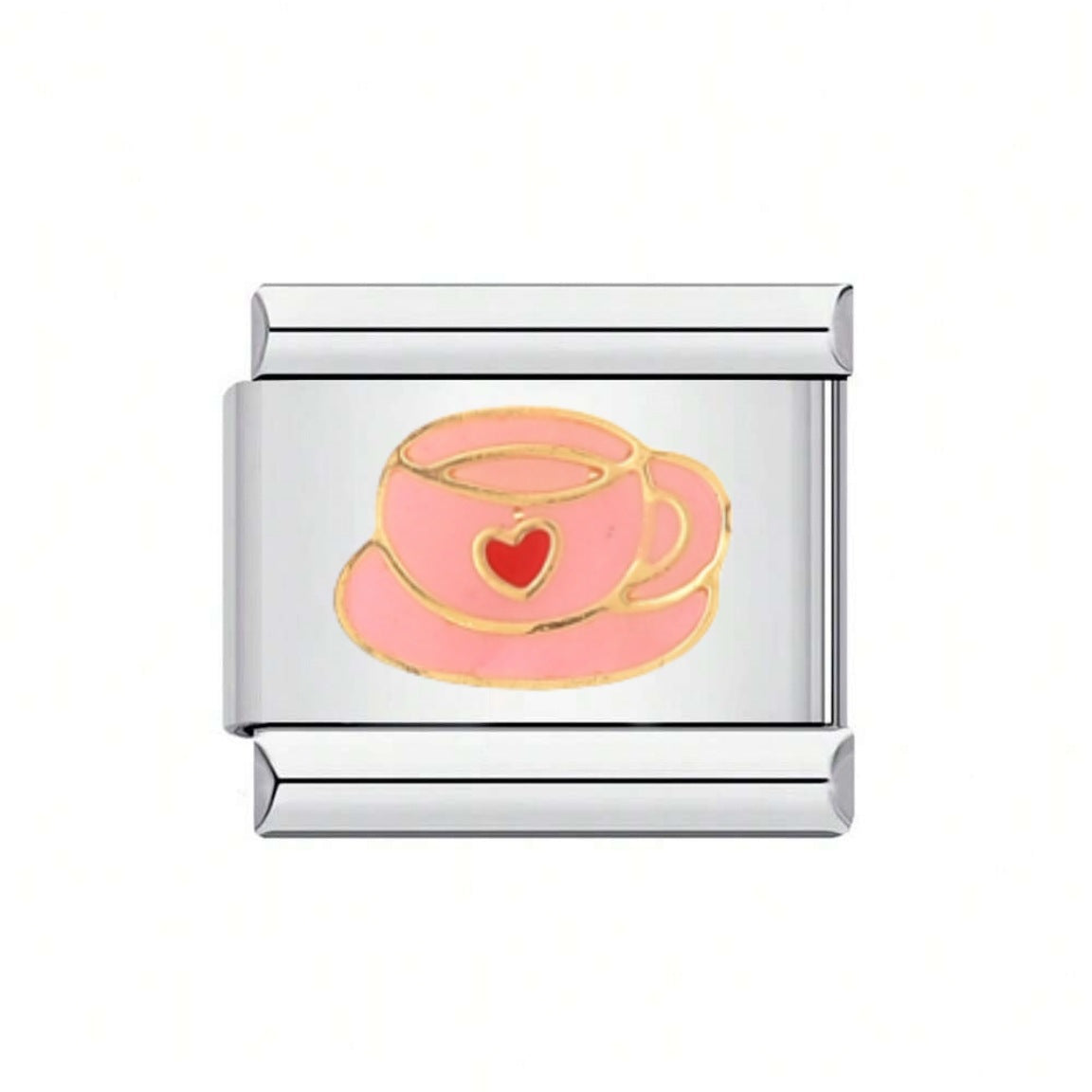 Wholesale 10pcs Italian Charm Bracelet 9mm DIY Splicing Love Four-Leaf Clover Stainless Steel Composable Bracelet