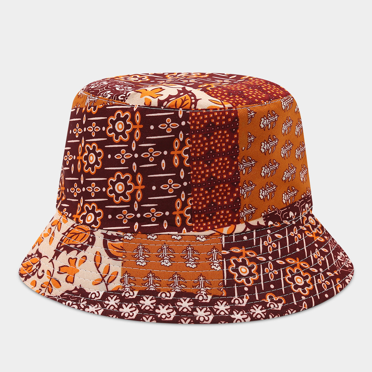 Wholesale Bohemian Small Flower Full Print Sunscreen Fisherman Hat