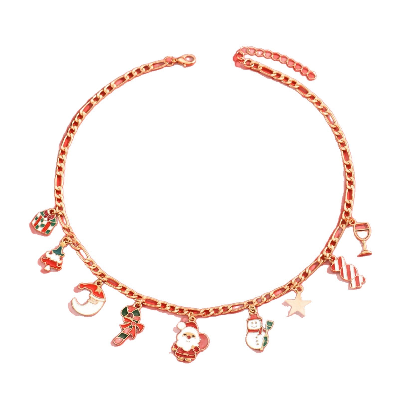 Wholesale Christmas Tree  Snowman Bell Necklace