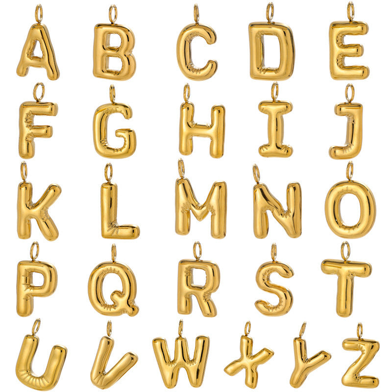 Wholesale Stainless steel bubble letter pendant