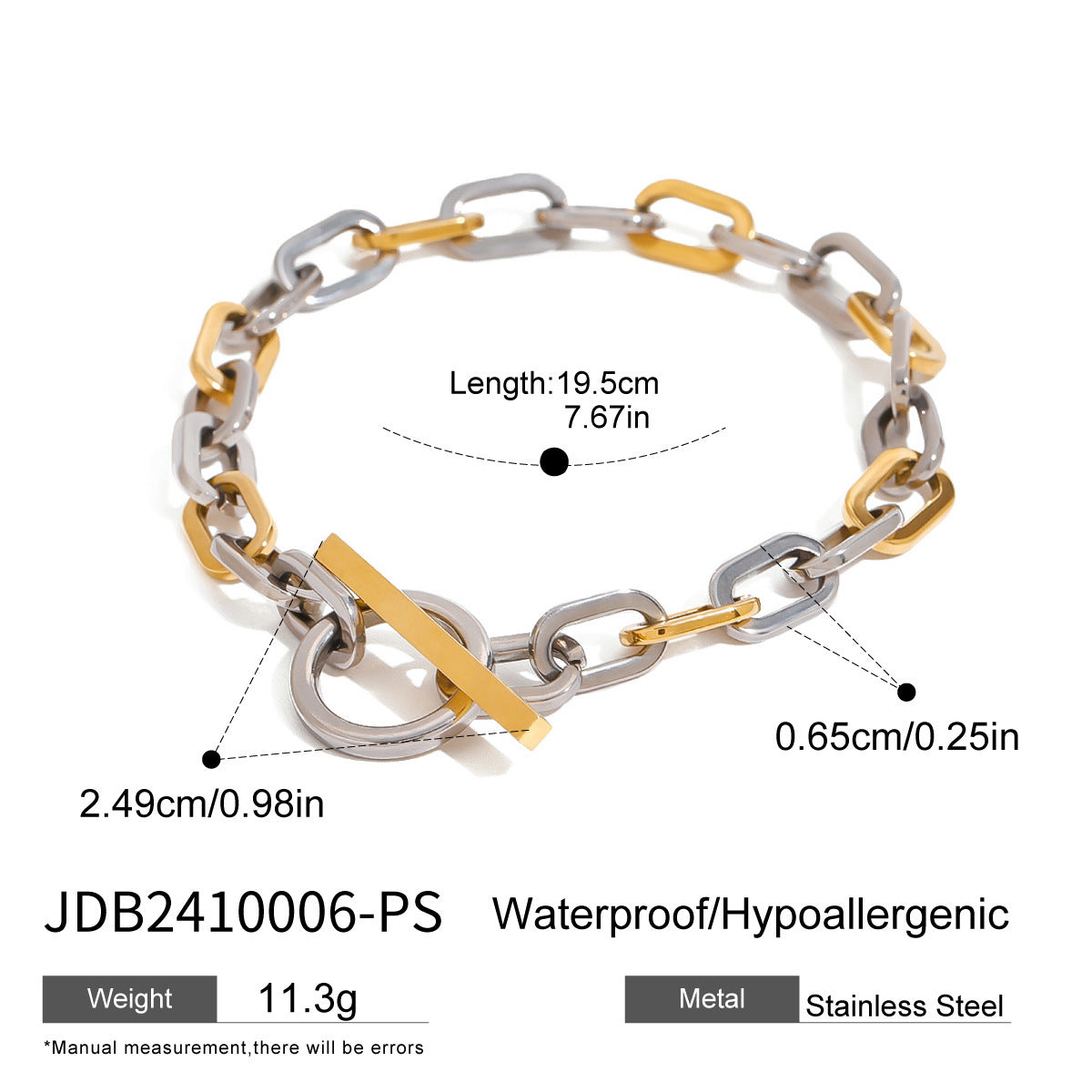 Wholesale  stainless steel color matching bracelet