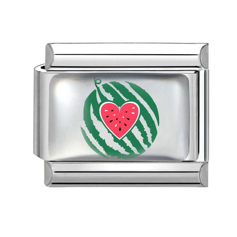 Wholesale 9mm Italian Charm Starter Bracelets DIY square Single Section Creative Stainless Steel Composable Bracelet