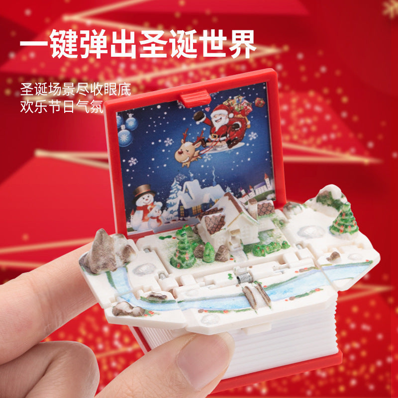 Wholesale 3D Stereo Dinosaur Foldableing Bomb Book Mini Keychain