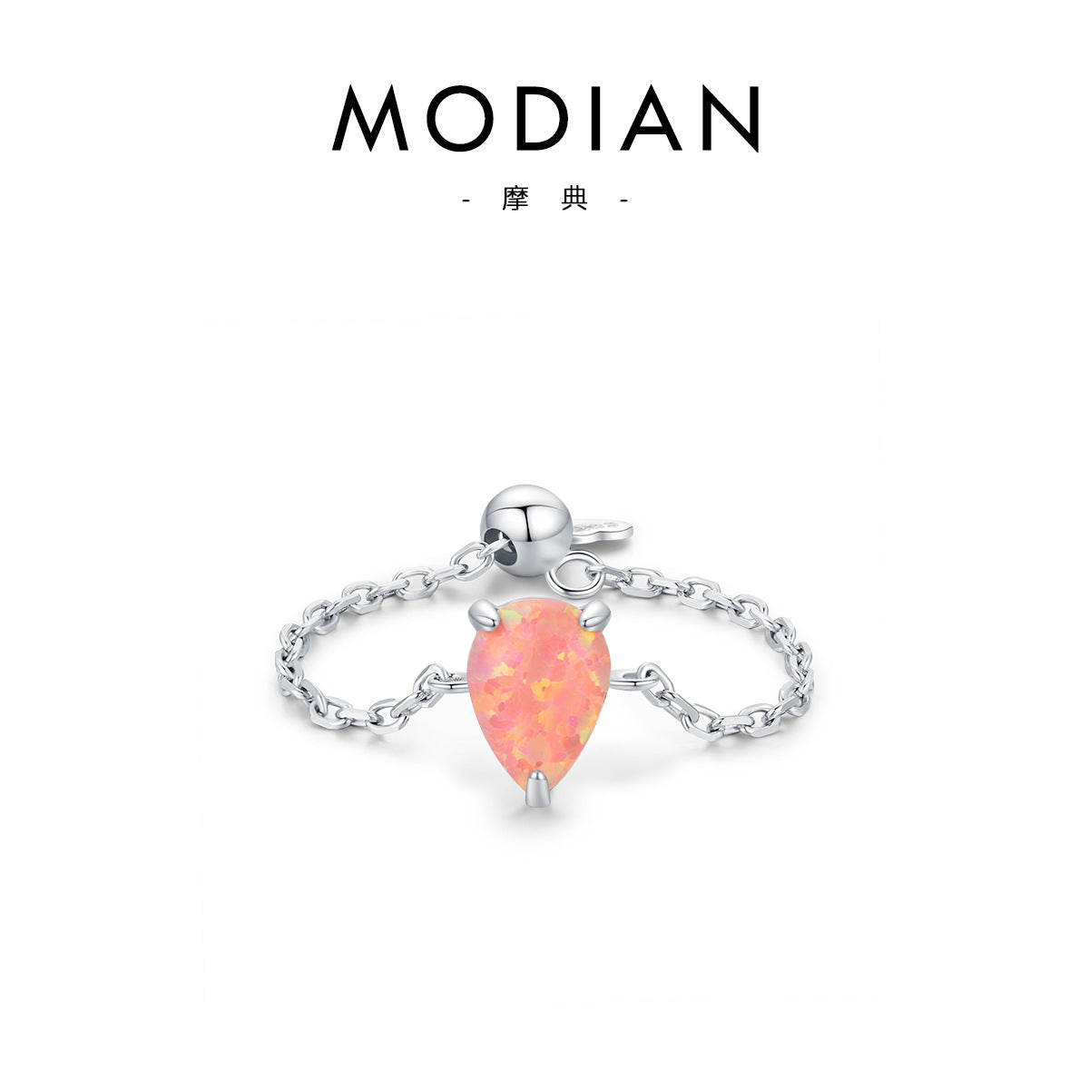 Wholesale 925 Sterling Silver Opal Open Ring Adjustable Ring ACC-RS-MoDian007