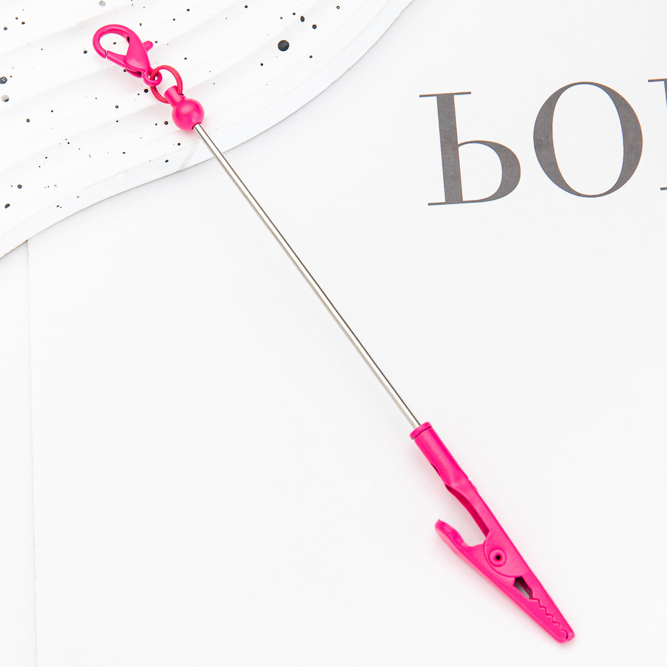 Wholesale diy lobster clasp beaded clip metal  keychain