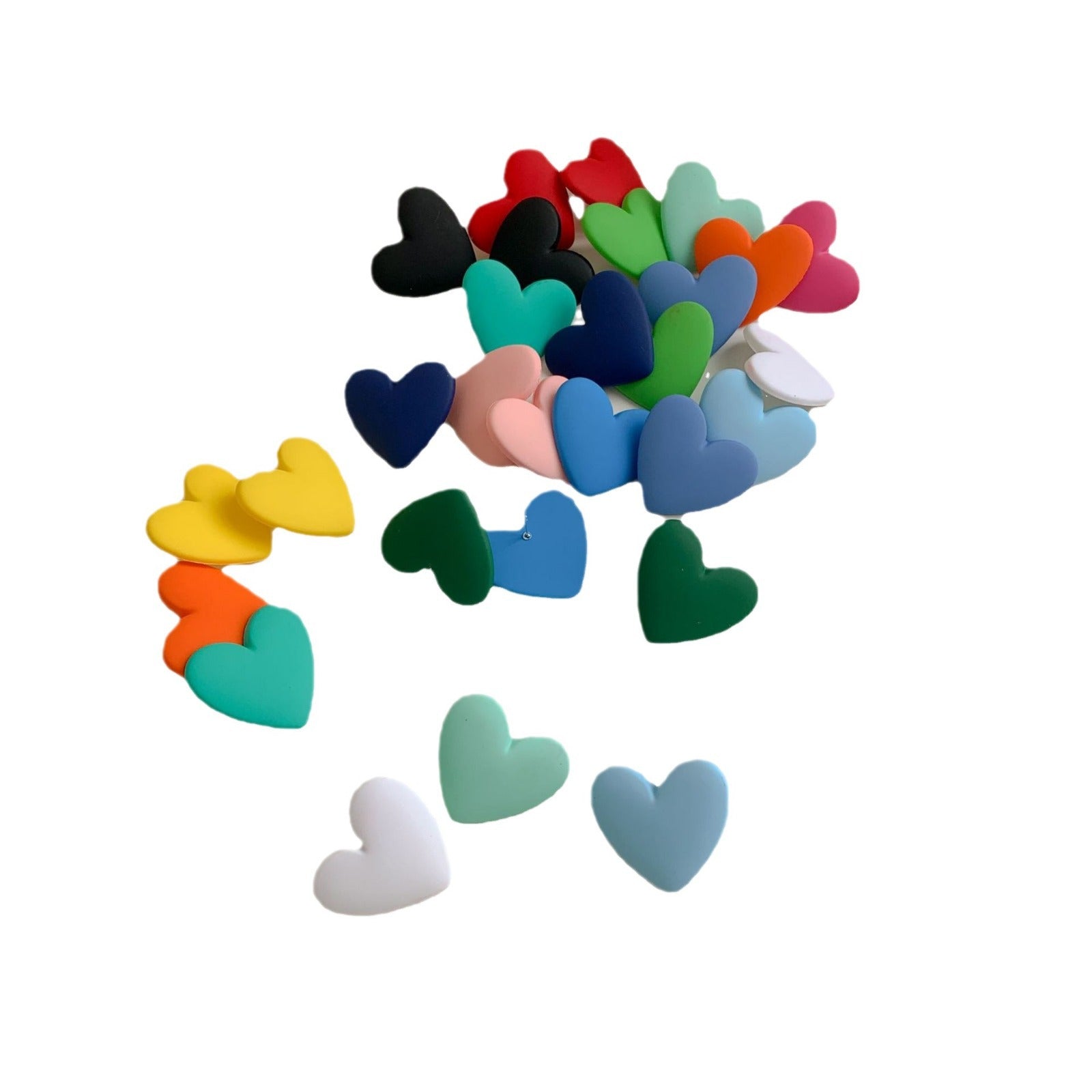 Wholesale spray painted candy color heart shaped acrylic earrings