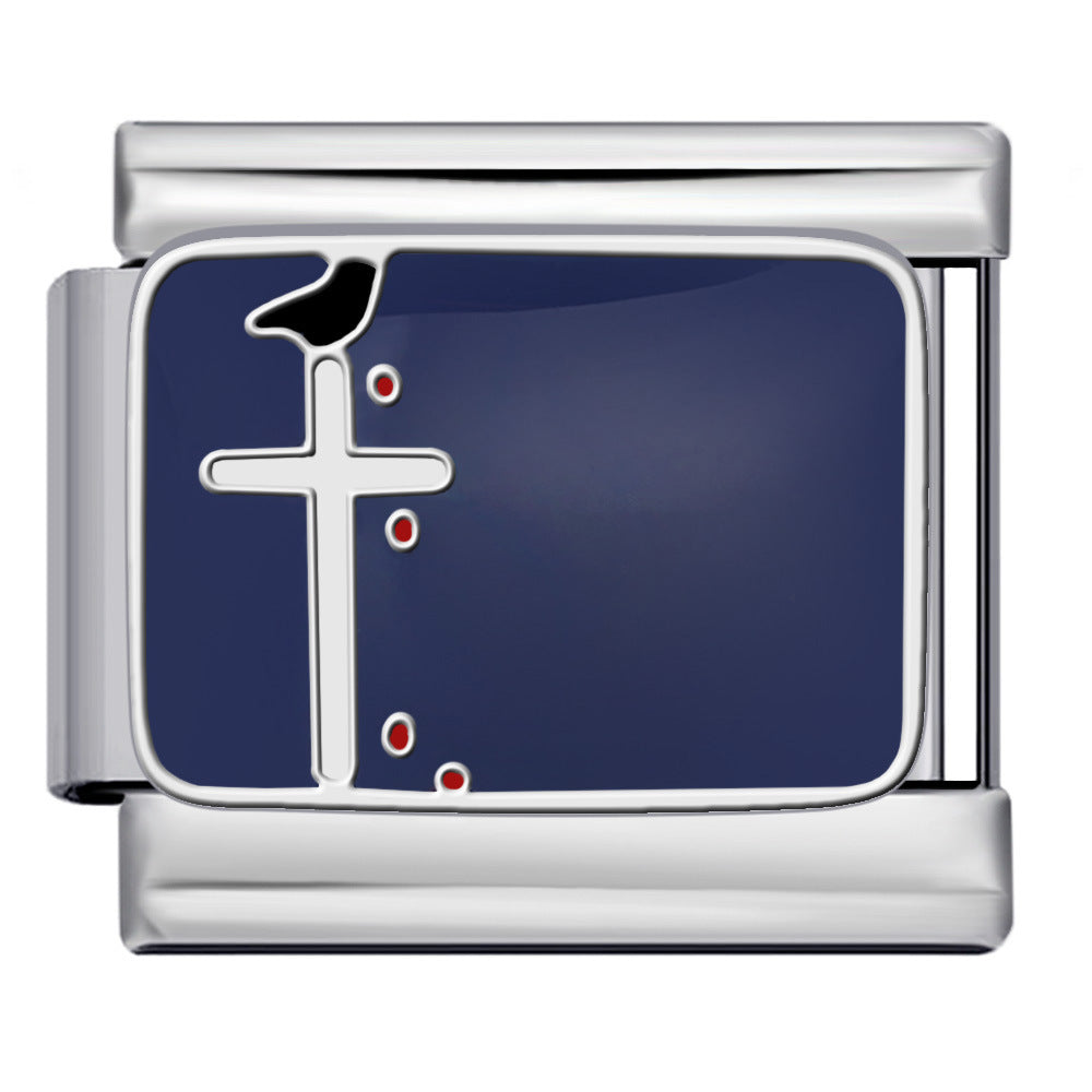 Wholesale Italian Charm Bracelet 9mm DIY  oil dripping Creative Stainless Steel Composable Bracelet