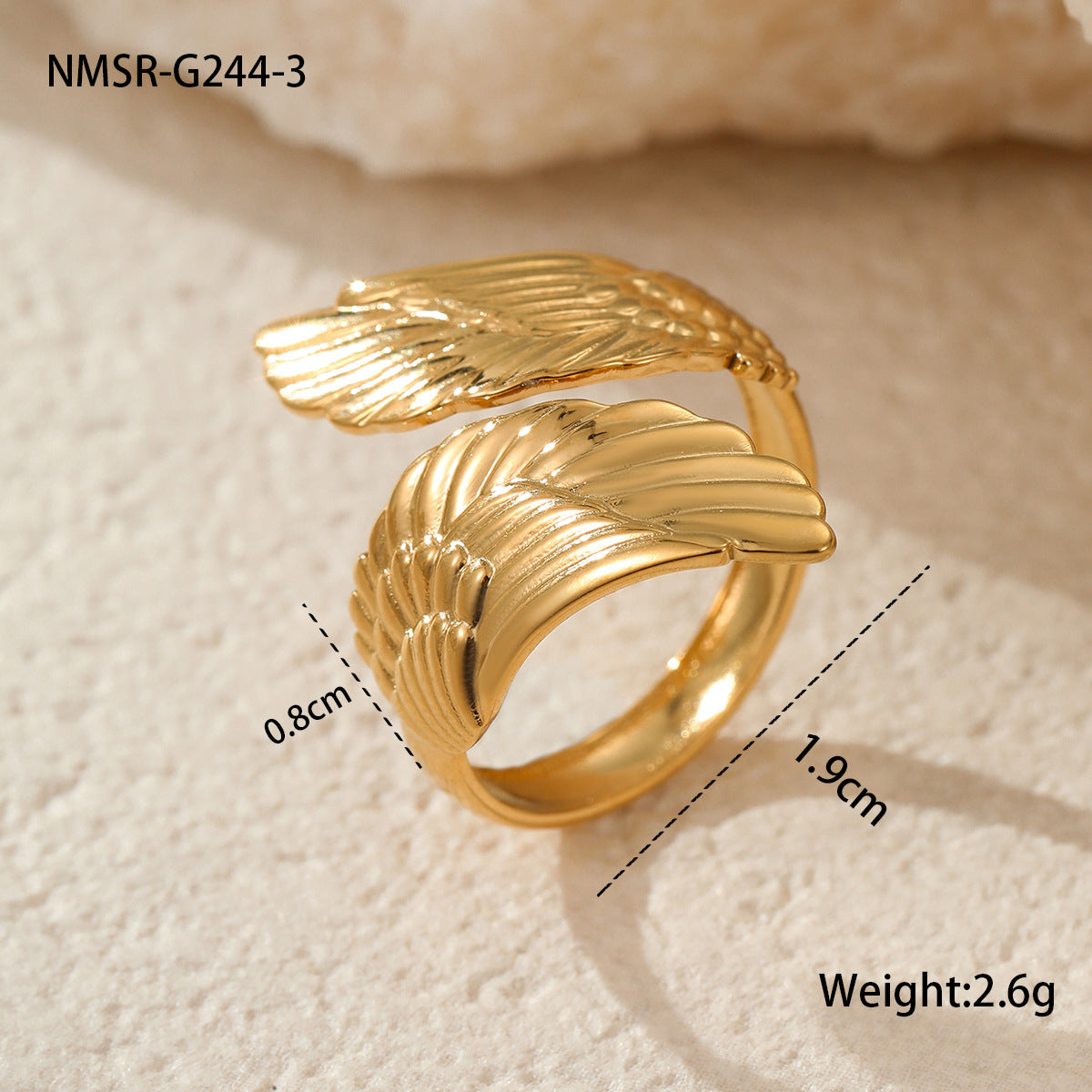 Wholesale  stainless steel ring 18k gold simple ring jewelry