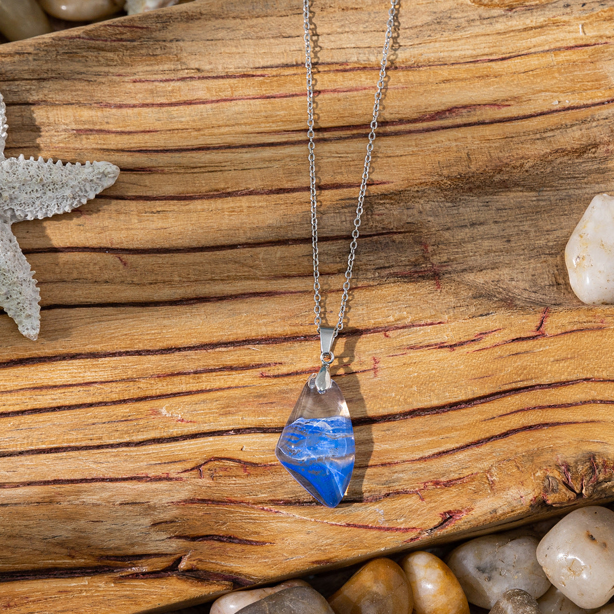 Wholesale Ocean Style Color Diamond Pendant Necklace