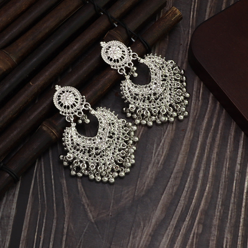 Wholesale Bohemian Retro Teardrop Dangle Stud Earrings with Tassels