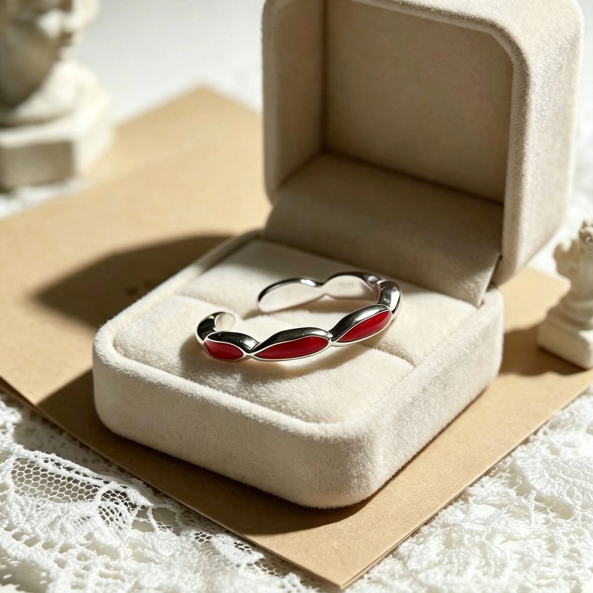 Wholesale Niche High-End Alloy Ring with a Unique Style,  Open Design,  Seven-Bead Ring,  Trendy Ring,  Tiktok Hot Item,  Enamel