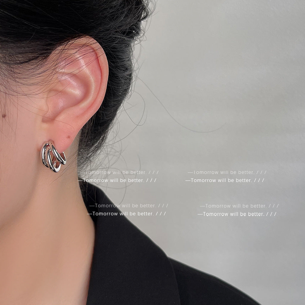 Wholesale Retro Geometric Metal Exaggerated Earrings Vintage Earrings Statemente Earrings ACC-ES-Eryu007