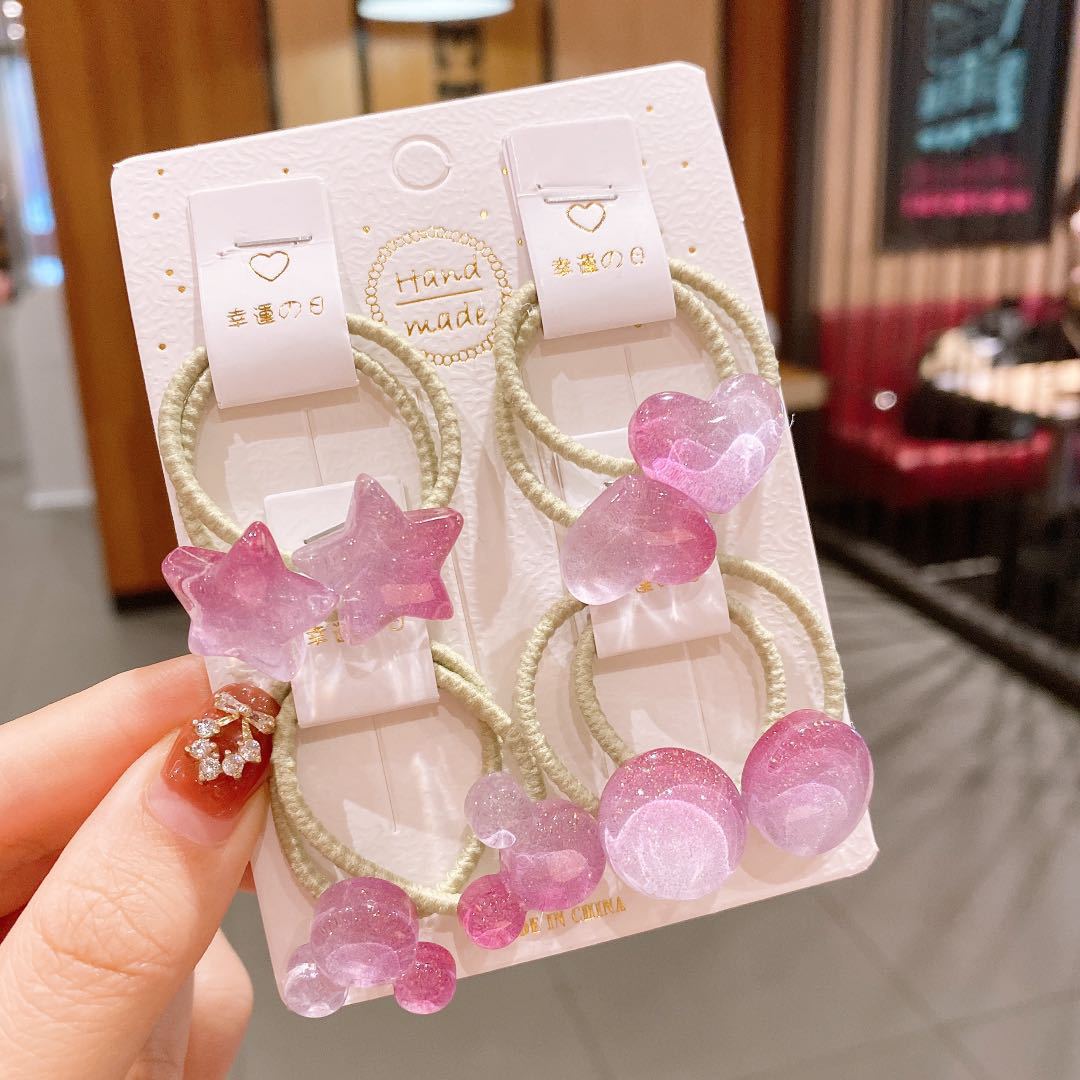 Wholesale Transparent Cute Kids Hair Scrunchies ACC-HS-Hengy001
