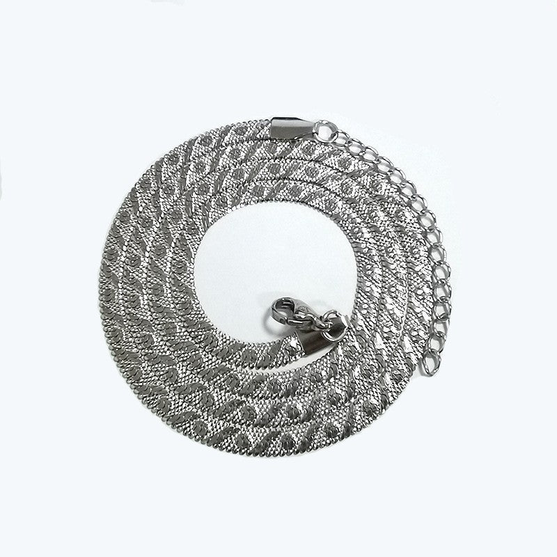 Wholesale Textured Stainless Steel Necklace Snake Necklace Clavicle Chain ACC-NE-Ruix001