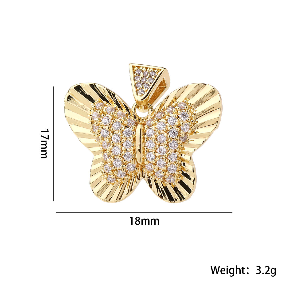Wholesale Vintage Cross Pendant Gold Plated Brass Zircon DIY Necklace Fashion Accessory
