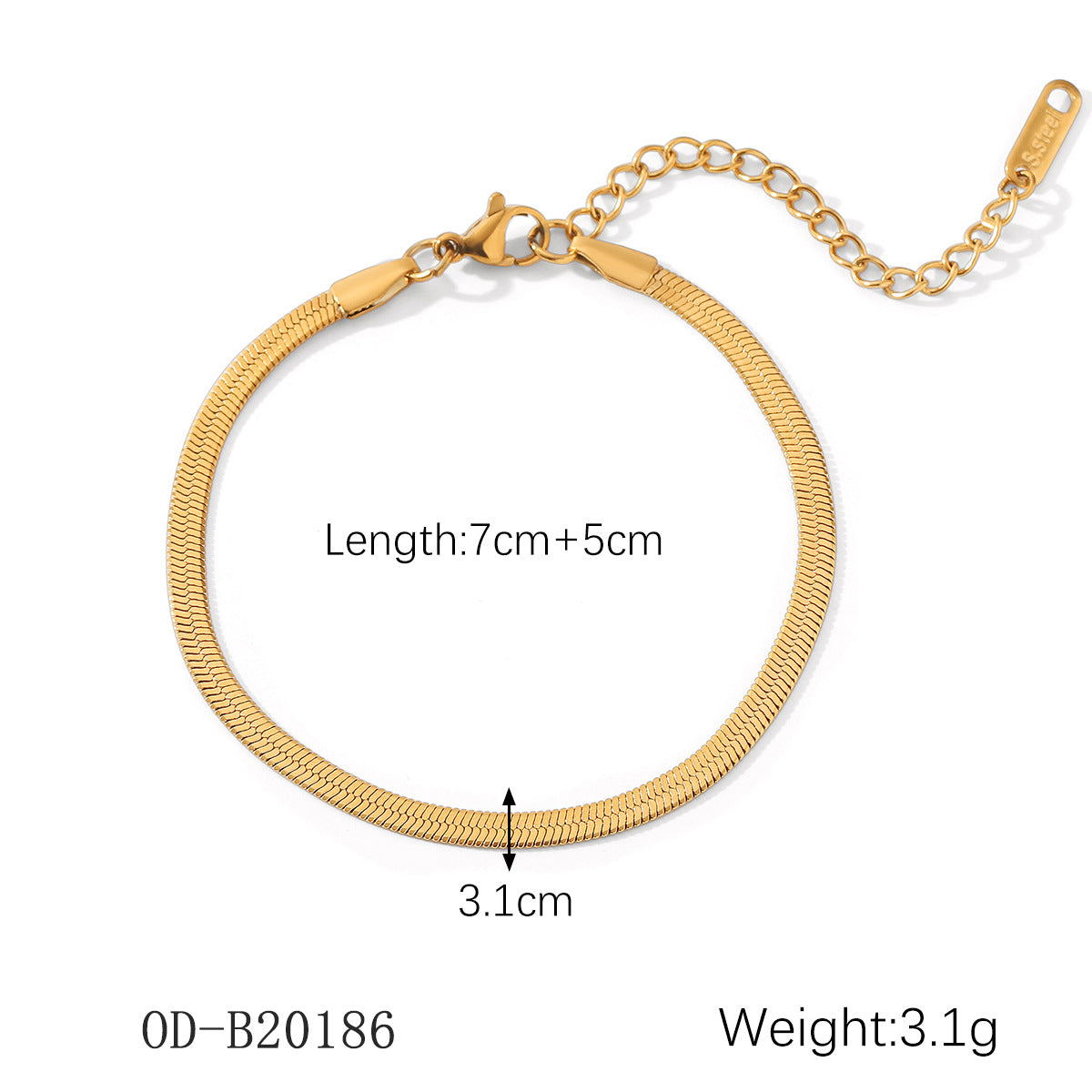 Wholesale 18K gold-plated bracelet stainless steel bracelet