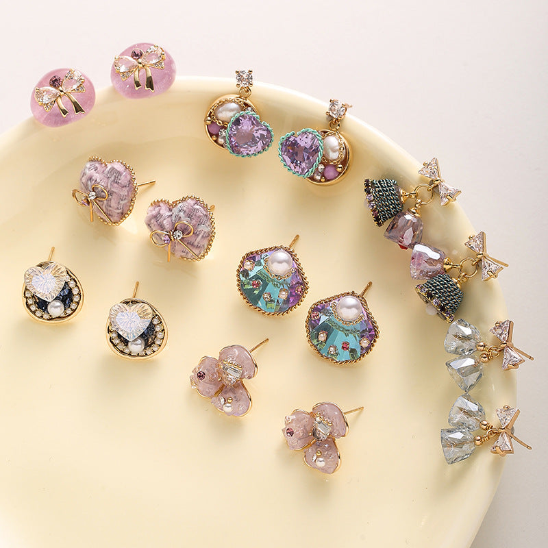 Wholesale Light luxury flower earrings