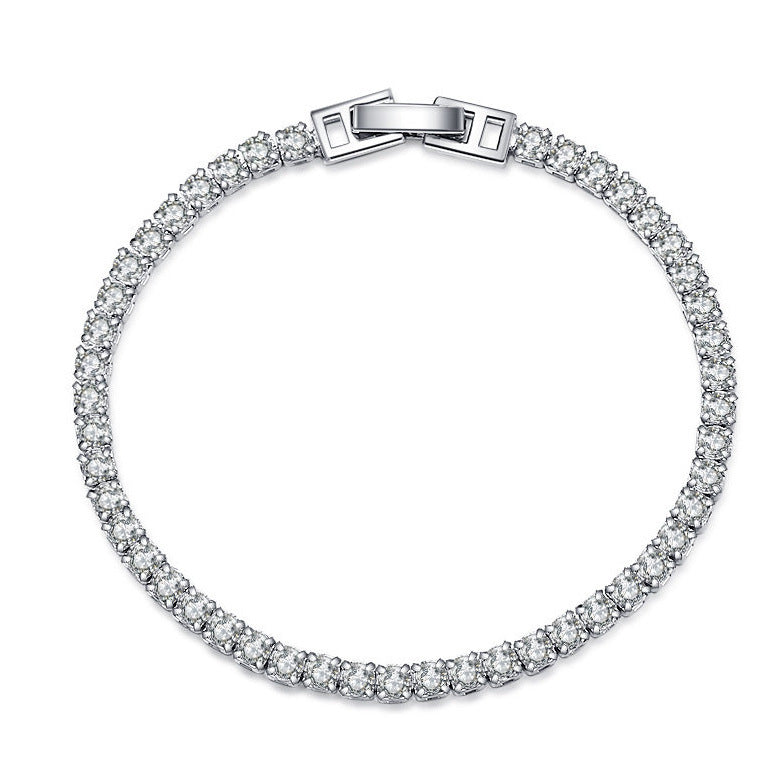 Wholesale  Light Luxury Zircon Diamond Chain Online Full Diamond Bracelet