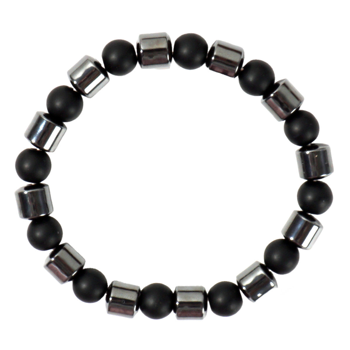 Wholesale Red Tiger Eye Natural Stone Beaded Bracelet Geometric Couple Style Elastic Jewelry Gift