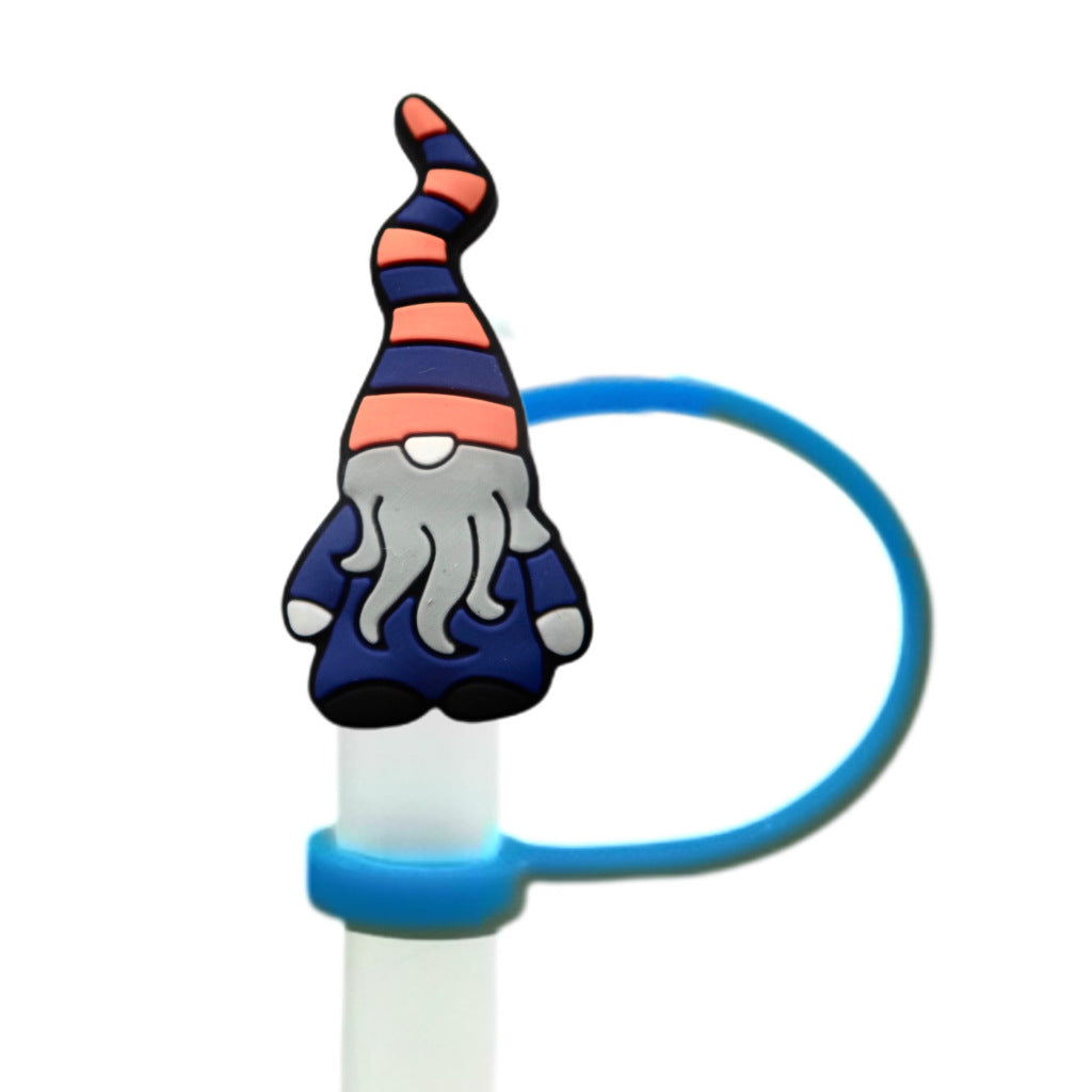 Wholesale 10pcs Christmas themed cartoons 8/ 10mm Straw Cover Straw Tube Cap