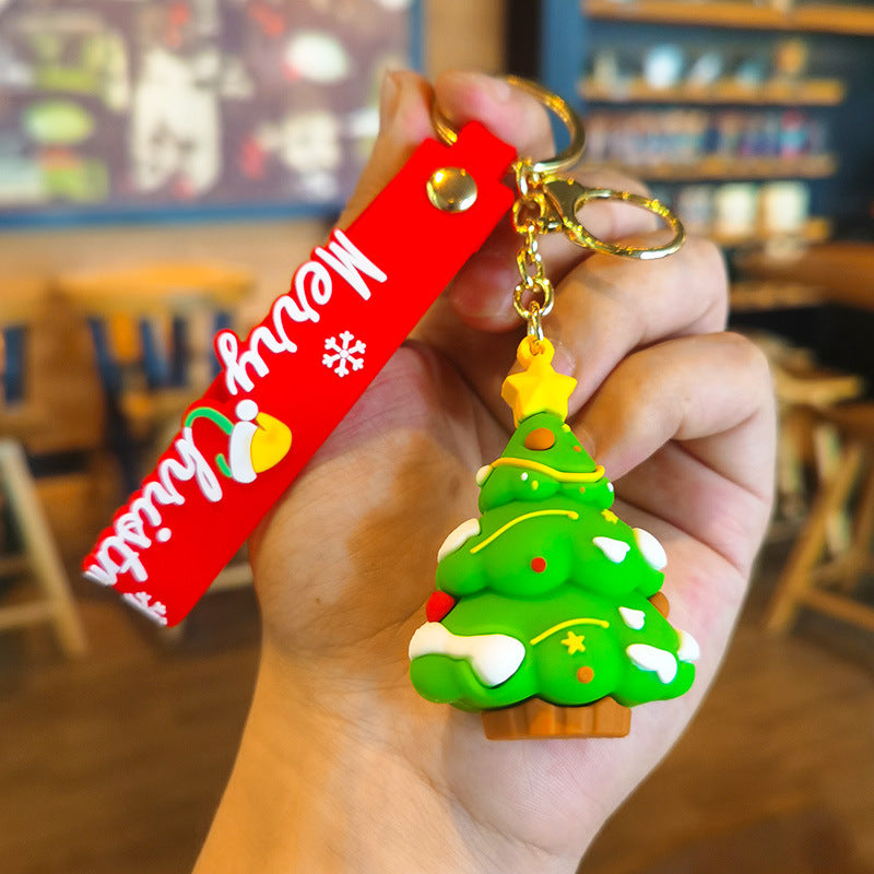 Wholesale Cartoon Cute Santa Claus Christmas Tree Keychains ACC-KC-FanChe001