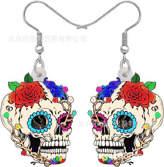 Wholesale  Beautiful Sugar Skull Head Earrings