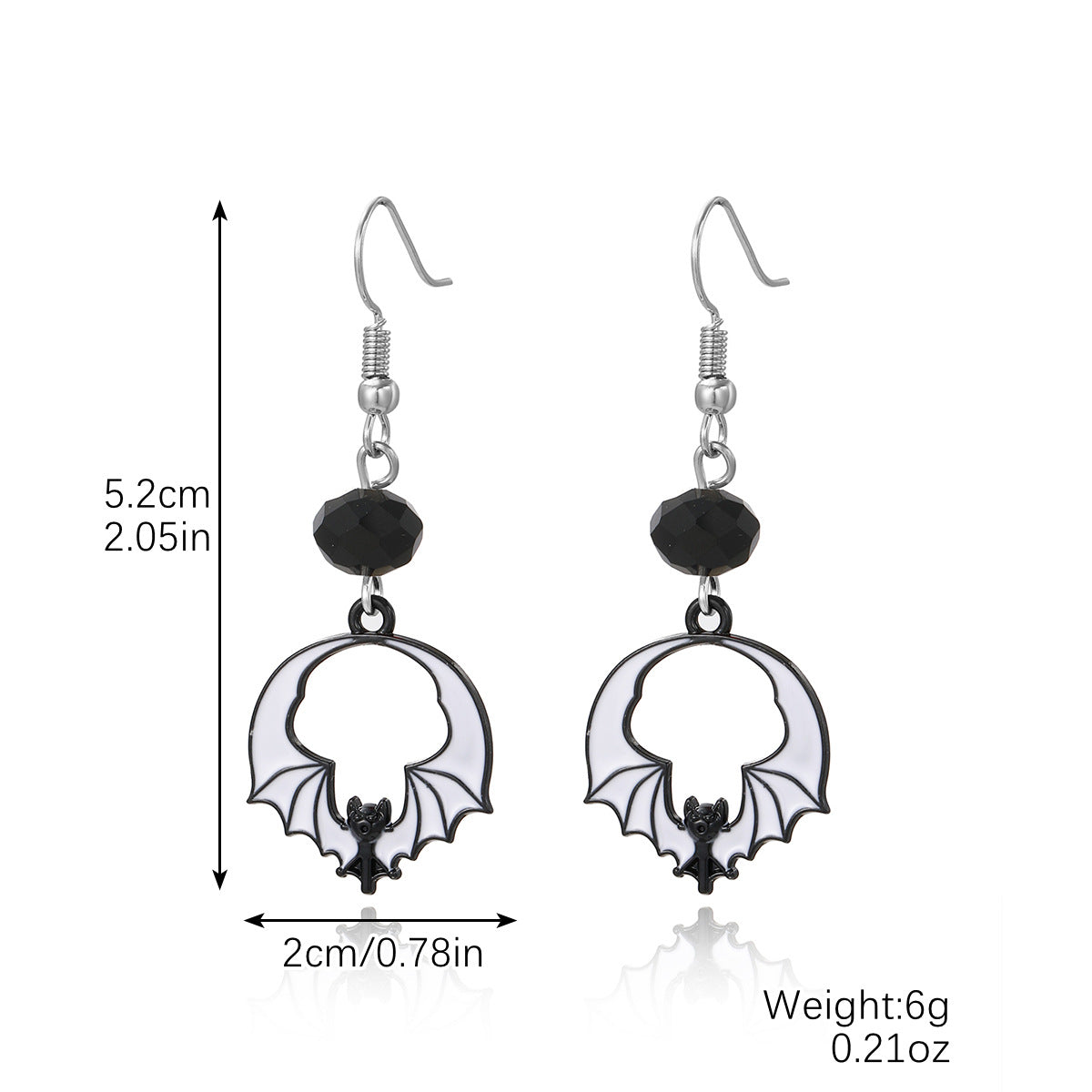 Wholesale  Skull Diablo Earrings  Diamond-encrusted Alloy Halloween Earrings
