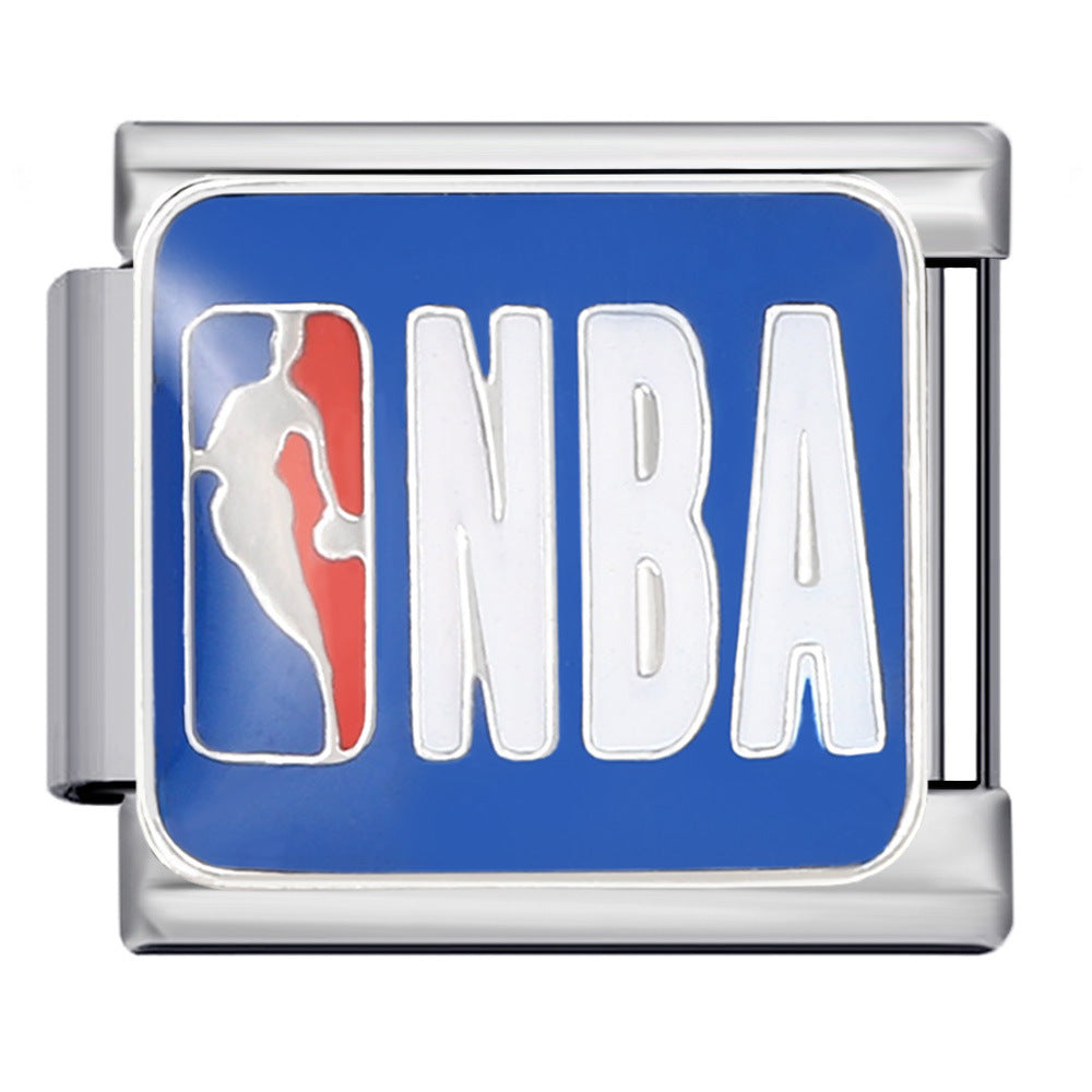 Wholesale Italian Charm Bracelet 9mm DIY Splicing Removable Sports Series Italian Stainless Steel Composable Bracelet