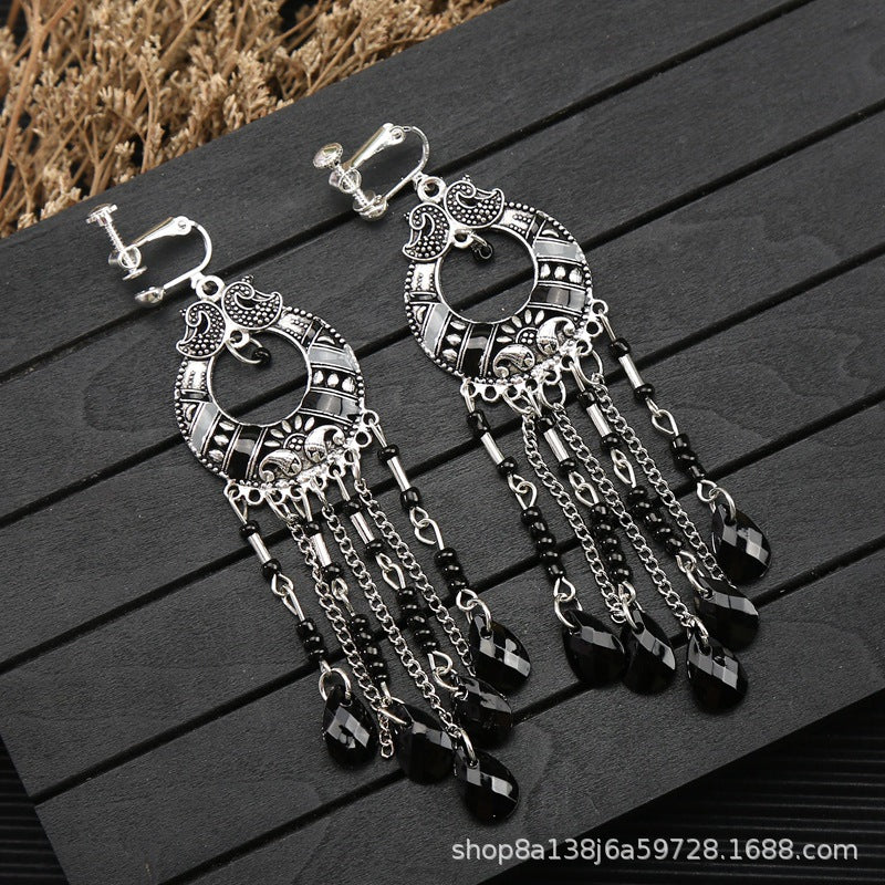 Wholesale alloy ethnic style long earrings