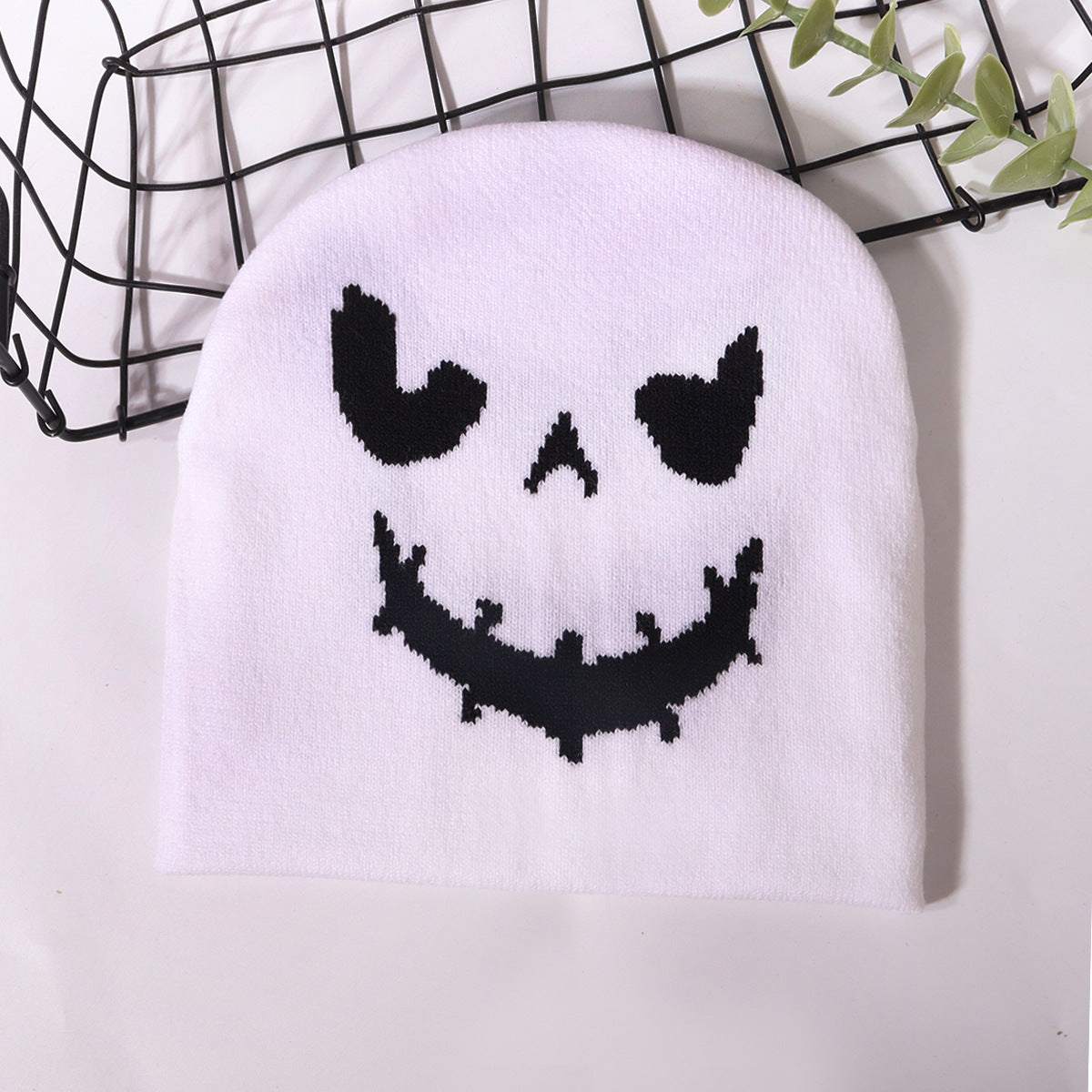 Wholesale Halloween Funny Pumpkin Jacquard Knitted Hat ACC-HT-Junl008