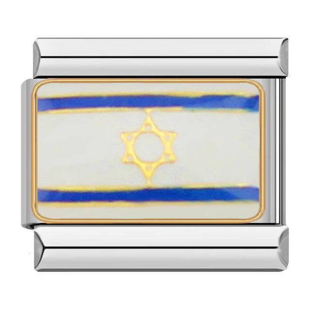 Wholesale 10pcs Italian Charm Bracelet 9mm DIY Splicing Flag Series Stainless Steel Composable Bracelet