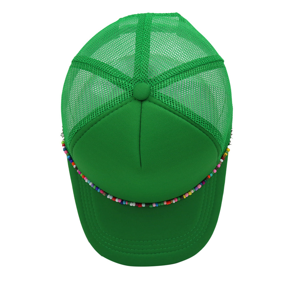 Wholesale Colorful Chain Trucker Cap Mesh Cap Baseball Cap ACC-HT-HaiPu019