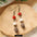 Wholesale Vintage Hand-made Plant Fruit Wood Earrings