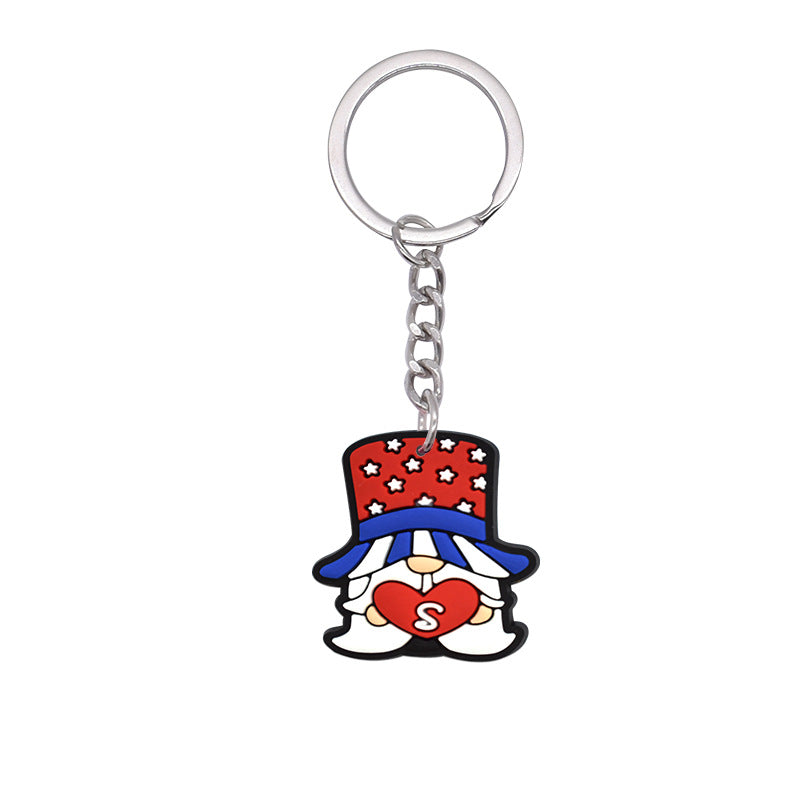 Wholesale 10pcs US Independence Day Keychain