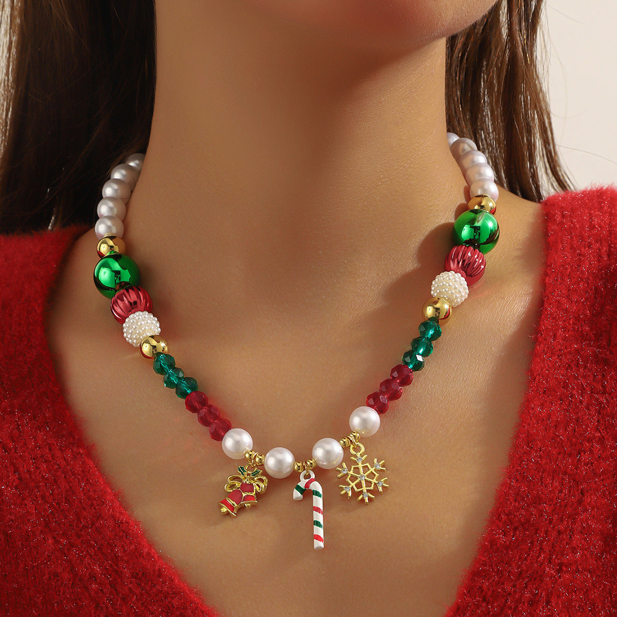 Wholesale Christmas Braided Colorful Cord Adjustable Necklace