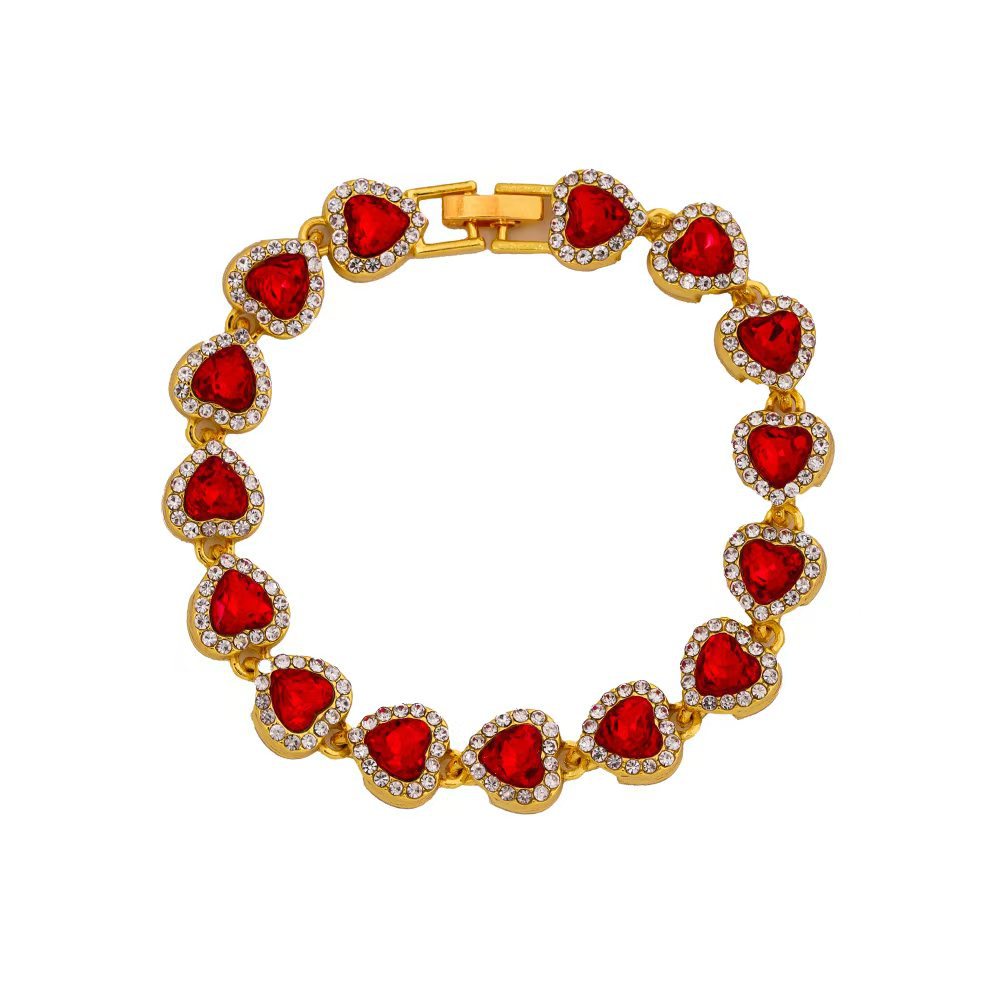 Wholesale Women' s Heart Bracelet White Red Love Heart Fashion Jewelry Accessory Gift