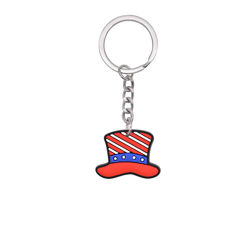 Wholesale 10pcs US Independence Day Keychain