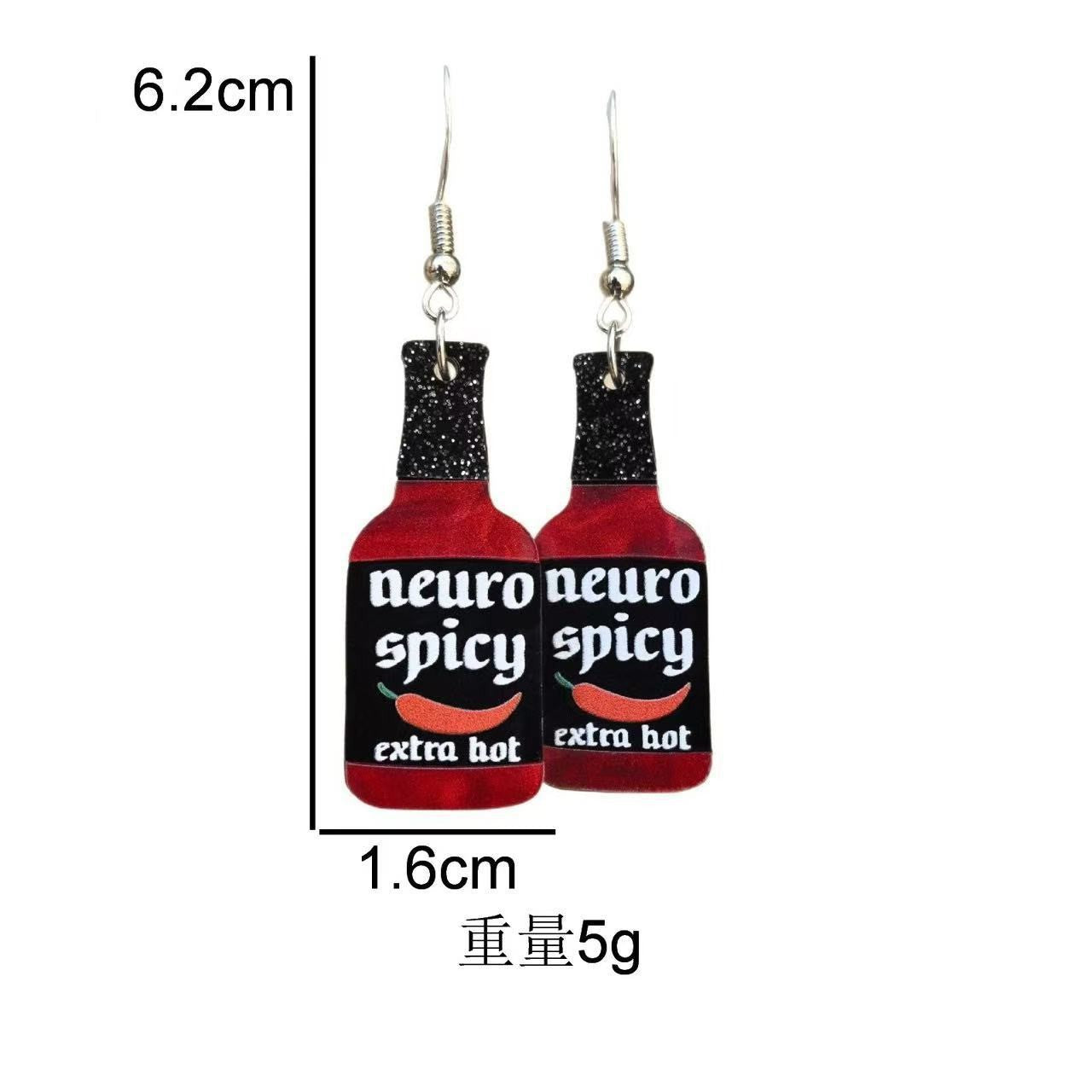 Wholesale tricolor alpaca champagne bottle ice cream tree dog earrings