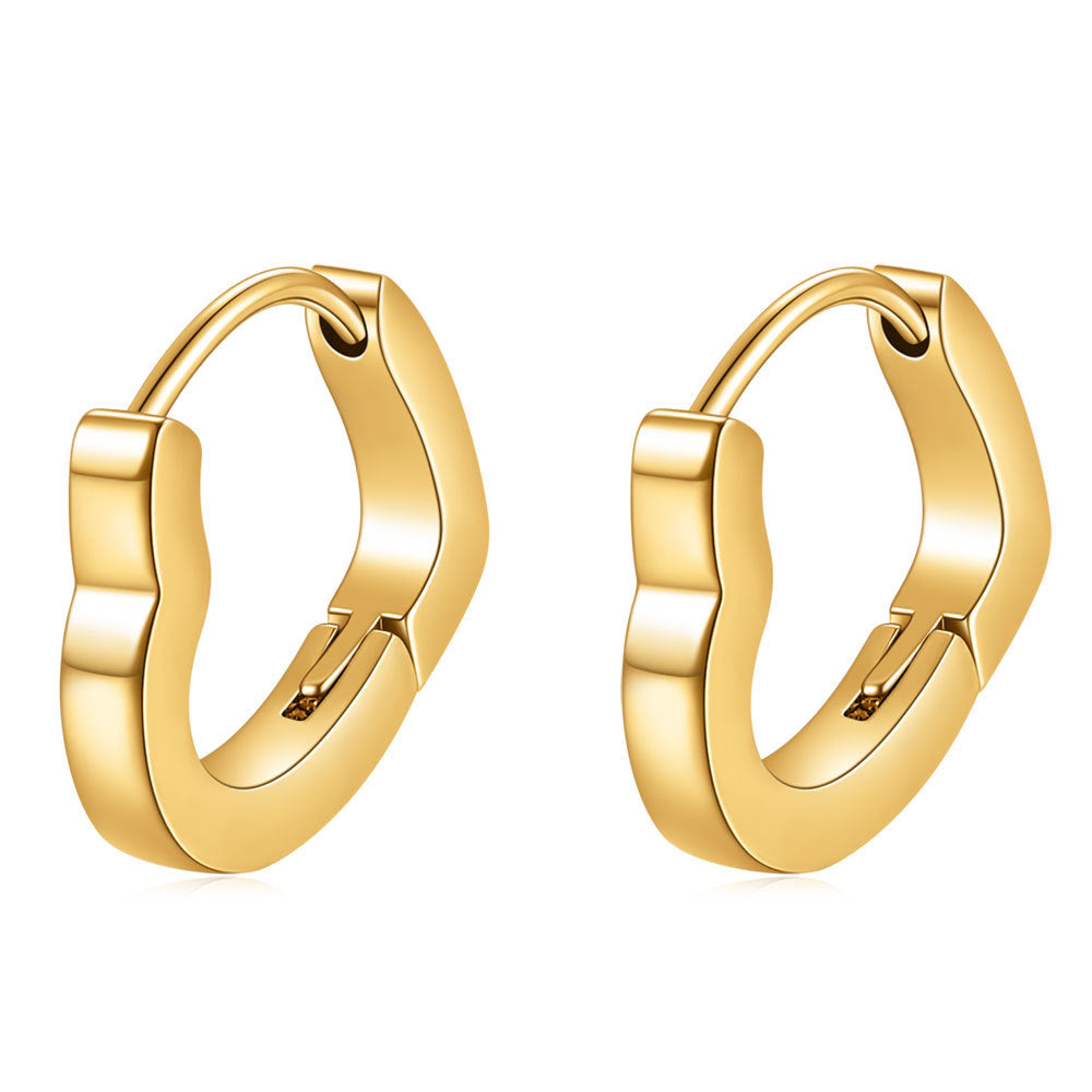 Wholesale 18K Golden U-shaped Earrings Geometric Stainless Steel Fashion Earrings