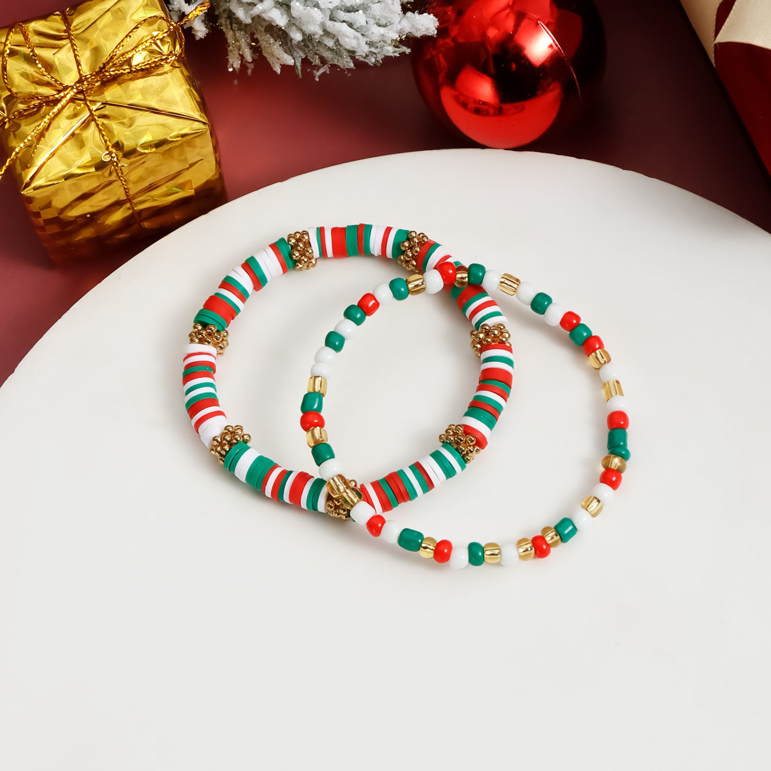 Wholesale Metal Bell Christmas Hat Bracelet