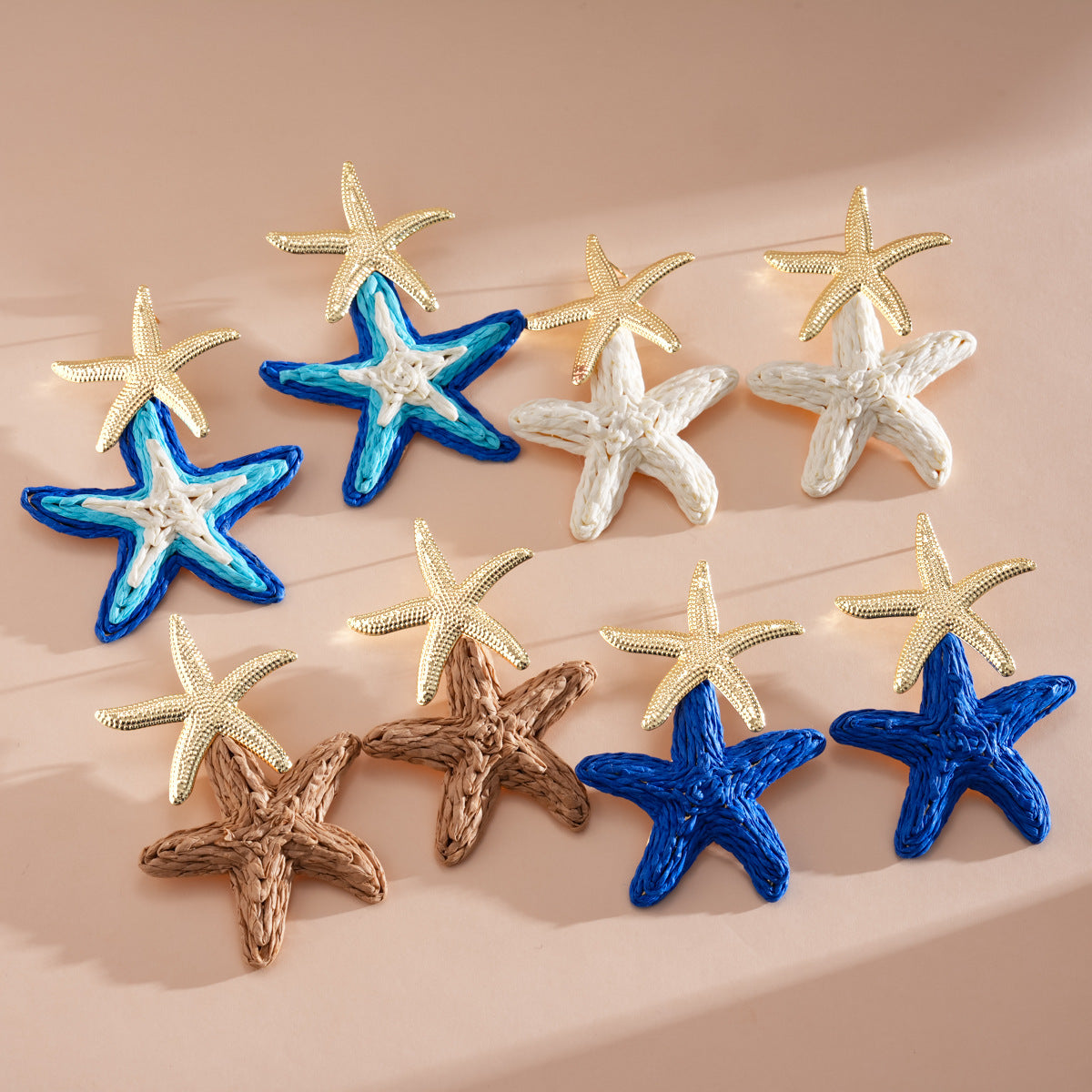 Wholesale Stylish Star Shape Alloy Earrings,  Silver Needle Finish,  Everyday Jewelry Accessory for Resale