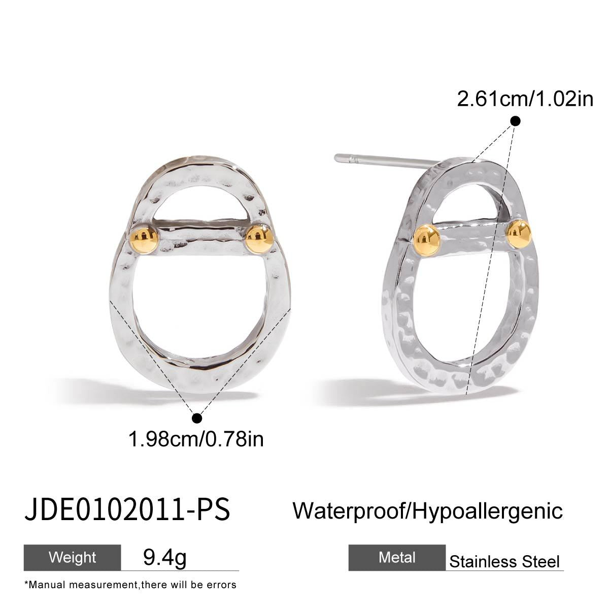 Wholesale 18K Gold Stainless Steel Smooth Can-Shaped Studs  Light Luxury Earrings