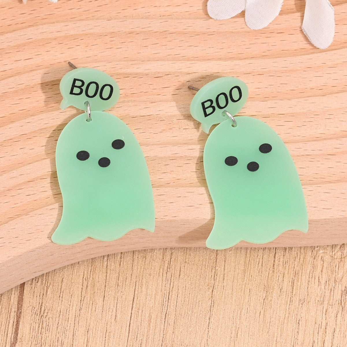 Boucles d'oreilles squelettes de chat fantôme en gros de l'Halloween