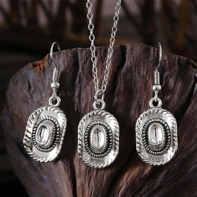 Wholesale  Western Cool Punk Denim Style Necklace