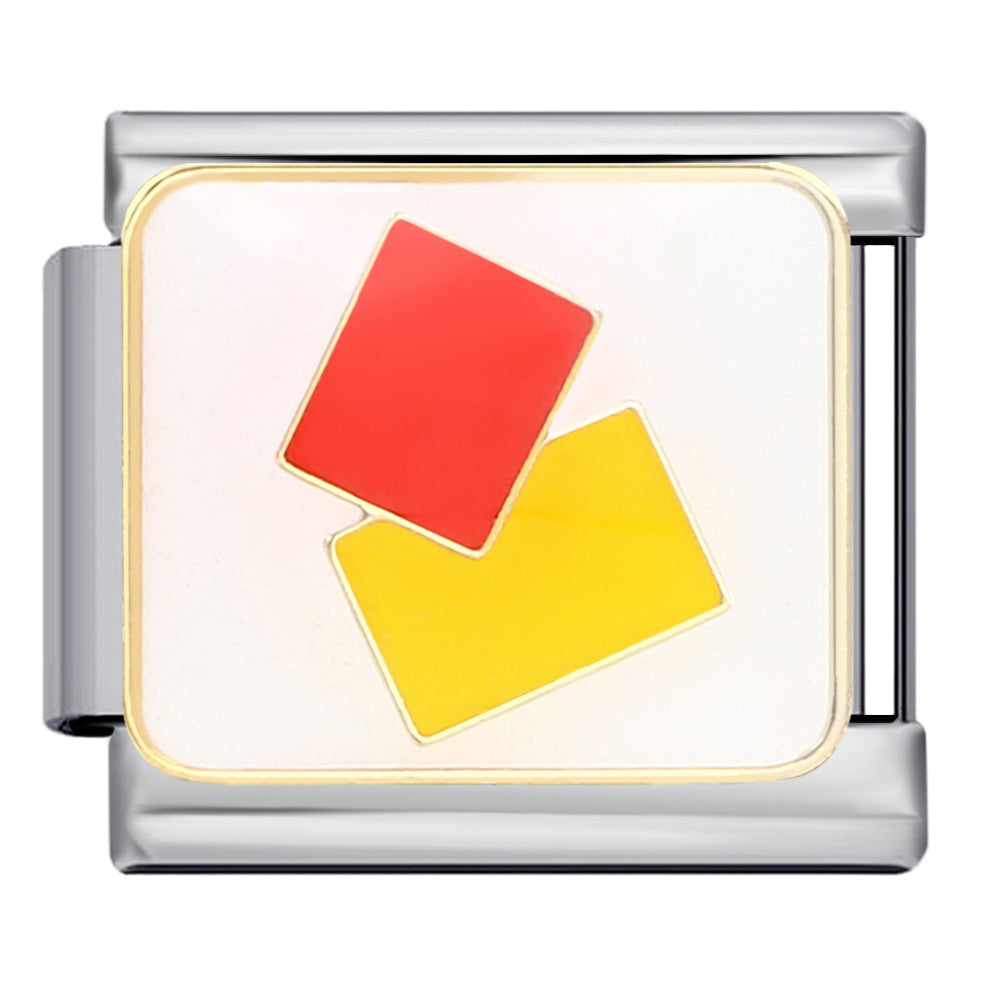 Wholesale Italian Charm Bracelet 9mm DIY Splicing Removable Sports Series Italian Stainless Steel Composable Bracelet