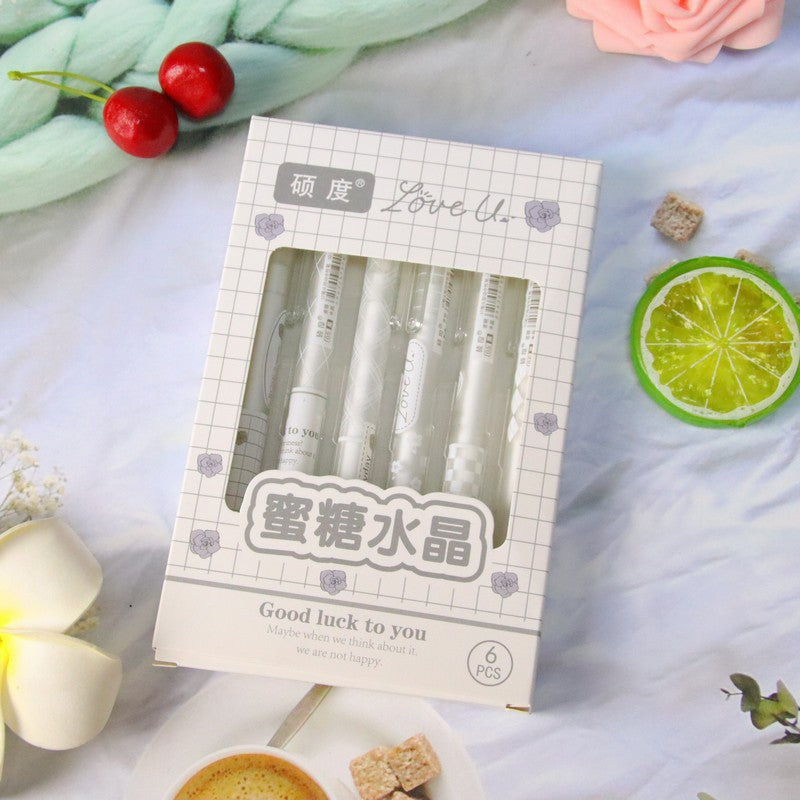 Wholesale 6pcs/set press pen  press gel pen